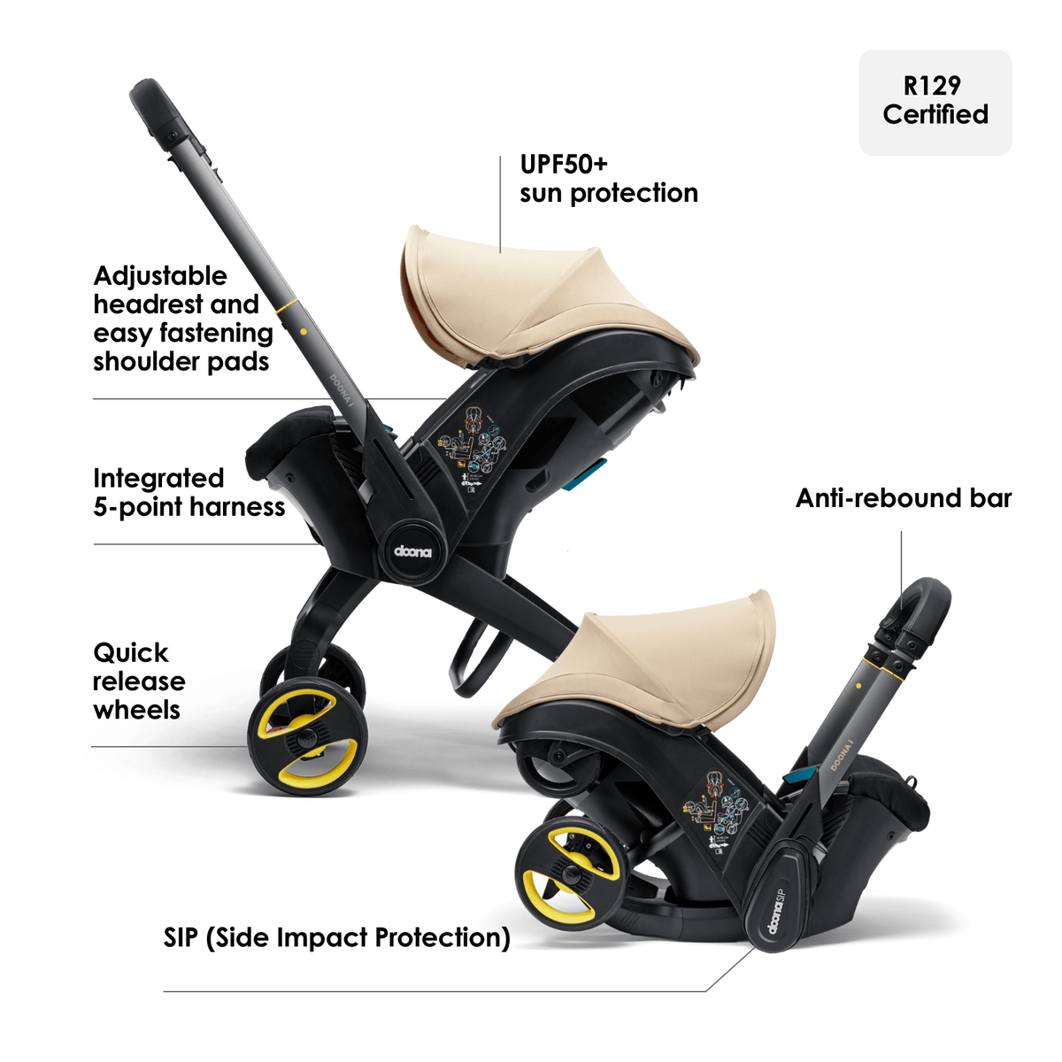 Doona i Car Seat & ISOFIX Base - Sahara Sand